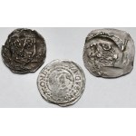 Niemcy, Regensburg i Mecklenburg, Denary bez daty (1246-1409) i Dreiling 1528 - zestaw (3szt)