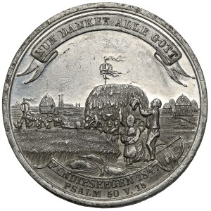 Niemcy, Halle, Medal 1847 - głód i błogosławieństwo żniw