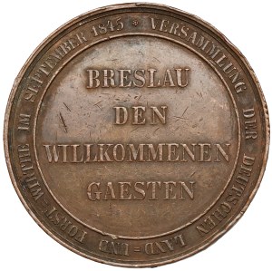 Silésie, Wrocław, Médaille 1845 - Congrès des agriculteurs et des forestiers
