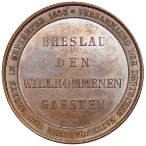 Śląsk, Wrocław, Medal 1833 - Zjazd Przyrodników i Lekarzy