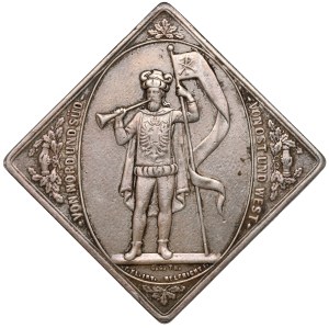 Germany, Saxony, Medal in the form of a clip, Shooting Competition 1884