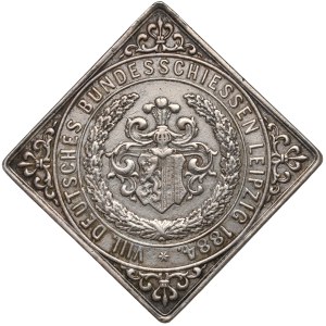 Niemcy, Saksonia, Medal w formie klipy, Zawody Strzeleckie 1884
