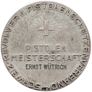 Szwajcaria, Srebrny Medal bez daty (~1960) - Mistrzostwa Konfederatów w Strzelaniu z Pistoletu