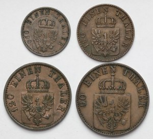 Germany, Prussia, 1-4 fenigs 1865-1870 - set (4pcs)