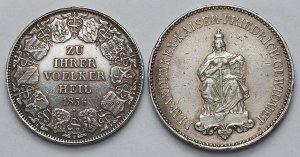 Germany, Baden and Prussia, Kronenthaler 1836 and Medal 1888 - set (2pcs)