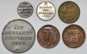 Allemagne, Jetons commémoratifs 1840-1879 - set (6pcs)