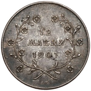 Niemcy, Bawaria, Srebrny medal 1901 - 80. urodziny księcia regenta Luitpolda