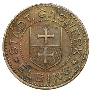 Elbląg (Elbing), Żeton gazowy bez daty (XIXw.)
