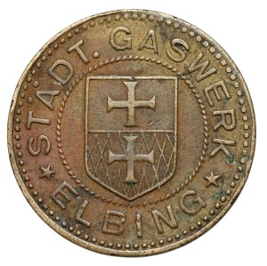 Elbląg (Elbing), Żeton gazowy bez daty (XIXw.)