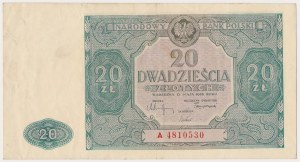 20 zloty 1946 - lettre minuscule - A
