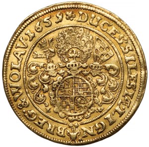 Silésie, Trois Frères, Ducat 1659, Brzeg