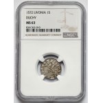 Inflanty, Szeląg Dahlen 1572 - PIĘKNY