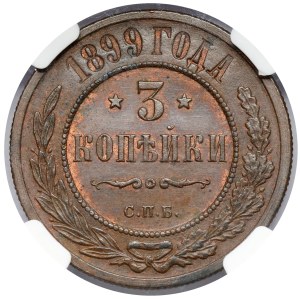 Russie, Nicolas II, 3 kopecks 1899, Saint-Pétersbourg