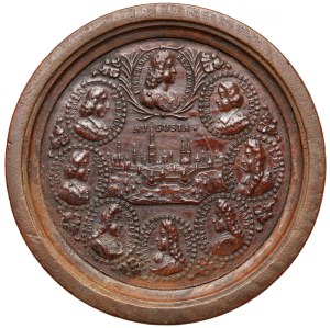 Austria, Medal warcabowy / Brettstein - Józef I i Leopold I