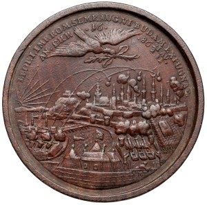 Austria, Checkers medal / Brettstein - capture of Buda - bust