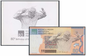 PWPW 80th anniversary of Krzysztof Penderecki's birth - with issue folder