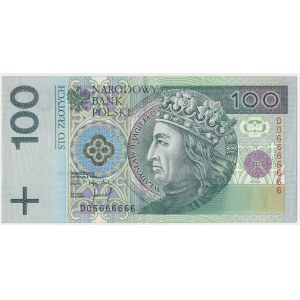 100 zł 1994 - DO - 6666666 - SOLID
