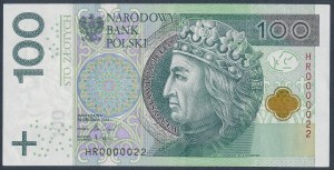 PLN 100 2018 - HR - 0000022 - numéro bas à 2 chiffres