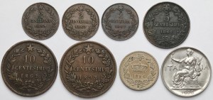 Italie, 2-20 centesimi et 1 lire 1862-1922 - set (8pcs)