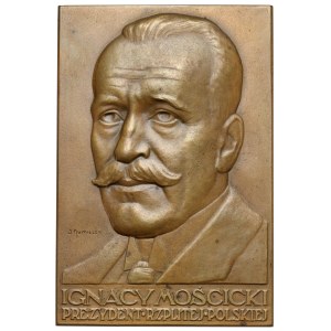 Plakieta MW (90x60) Ignacy Mościcki - Prezydent RP - RZADKA