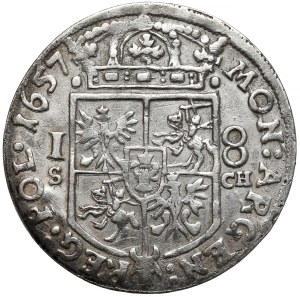 Jan II Kazimierz, Ort Kraków 1657 IT SCH - variété rare