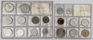 Pièces polonaises émises en 1975 et 1977 - paquets - set (2pcs)