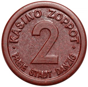 Free City of Gdansk, Casino SOPOT (Zoppot) token - 2 guilders