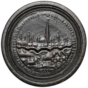 Austria, Checkers medal / Brettstein - Victoria of Vienna / shelling