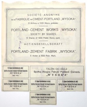 WYSOKA, 5x 1.000 mkp 1920