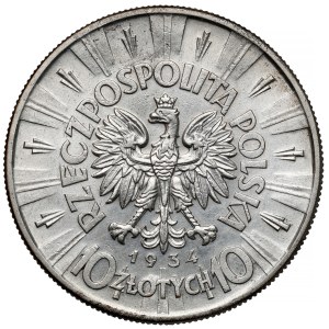 Piłsudski 10 złotych 1934 - urzędowy