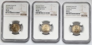 5 zloty 2022-2023 commémoratif - set (3pcs)