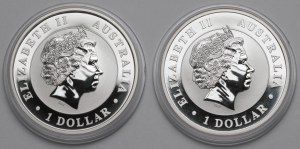 Australie, $1 2012 et 2014 Kookaburra - set (2pc)