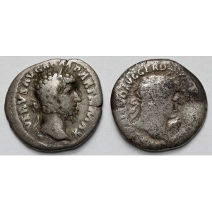 Cesarstwo Rzymskie, Trajan (98-117 n.e.) i Lucjusz Werus (161-169 n.e.) Denary - zestaw (2szt)