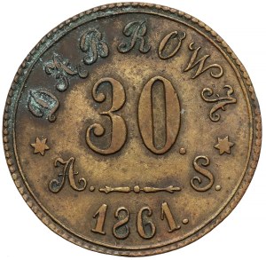 Dabrowa, jeton d'une valeur nominale de 30 kopecks 1861