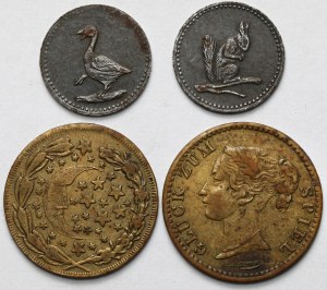 Europe, Tokens and Spielmarke (19e siècle) - set (4pc)