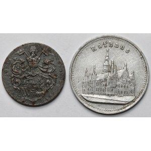 Wrocław (Breslau) Żetony o nominale 10 (1921) i 15 fenigów - zestaw (2szt)
