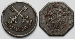 Środa Śląska (Neumarkt) et Lubań (Lauban) 10 fenig 1917-1918 - set (2pcs)