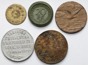 Poland and Germany, Replacement Coins, Tokens and Medals - set (5pcs)
