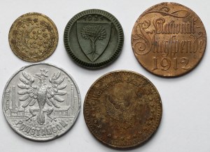Poland and Germany, Replacement Coins, Tokens and Medals - set (5pcs)