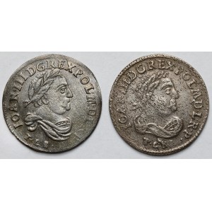 Jan III Sobieski, Szóstak Bydgoszcz 1683-1684 - zestaw (2szt)