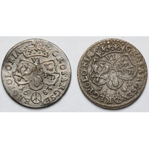 Jan III Sobieski, Szóstak Bydgoszcz 1683-1684 - zestaw (2szt)