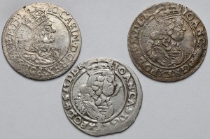 Jean II Casimir, Sixers 1662-1666 - set (3pcs)