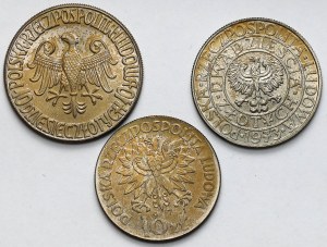 Próba CuNi 10-20 złotych 1964-1973 - zestaw (3szt)
