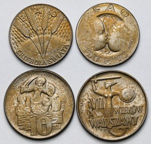 Próba CuNi 10 złotych 1965-1971 - zestaw (4szt)