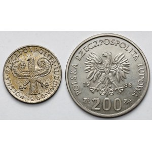 Próba CuNi 10-200 złotych 1966-1988 - zestaw (2szt)