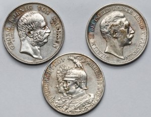 Prusse et Saxe, 2 marques 1901-1908 - set (3pcs)