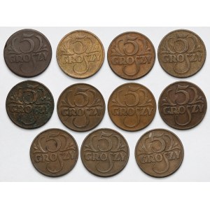 50 groszy 1923-1939 - zestaw (11szt)