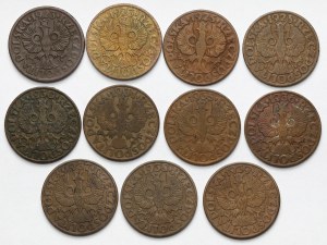 5 pennies 1923-1939 - set (11pcs)