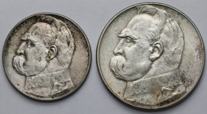 Piłsudski 5 et 10 zloty 1938 - set (2pcs)