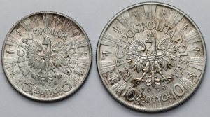 Piłsudski 5 et 10 zloty 1938 - set (2pcs)